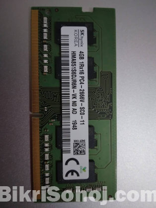 SK Hynix DDR4 4GB 2400 MHz Laptop RAM